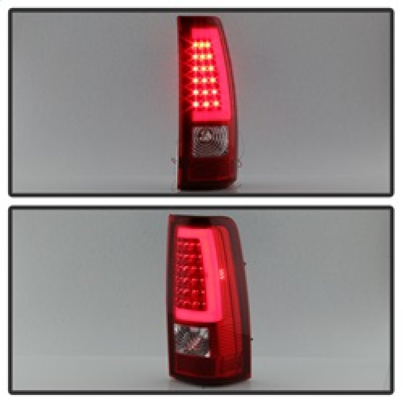 xTune Chevy Silverado 1500/2500/3500 99-02 / Version 3 Tail Lights Red Clear ALT-ON-CS99V3-LBLED-RC Tail Lights SPYDER