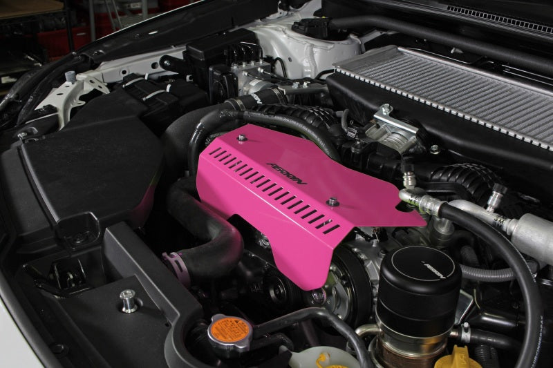 PERRIN 22-25 Subaru WRX Pulley Cover - Hyper Pink (TALL - For Use w/o PERRIN AOS) Engine Covers Perrin Performance