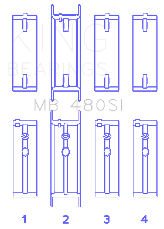 King Engine Bearings Buick V6 Main Bearing Set Bearings King Engine Bearings
