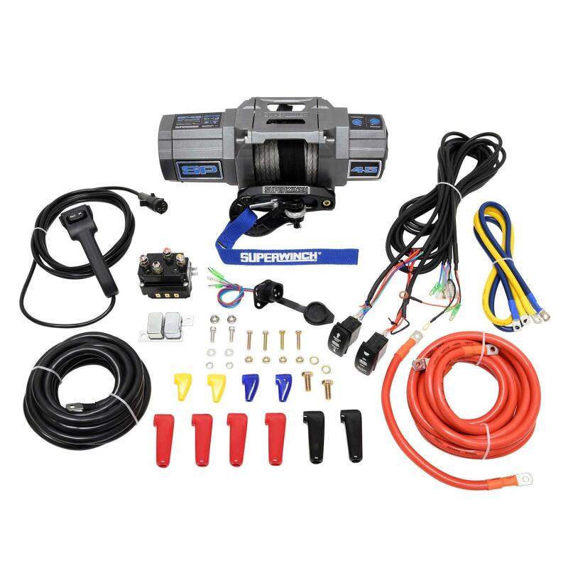 Superwinch 4500 LBS 12V DC 1/4in x 40ft Synthetic Rope Hawse Fairlead SP 45SR Winch Winches Superwinch