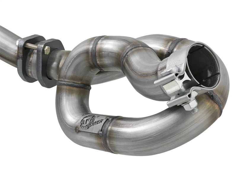 aFe POWER Twisted Steel Y-Pipe w/ Loop Relocation Pipe 12-18 Jeep Wrangler (JK) V6 3.6L X Pipes aFe