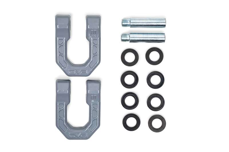 DV8 Offroad Elite Series D-Ring Shackles - Pair (Gray) Bumper Accessories DV8 Offroad