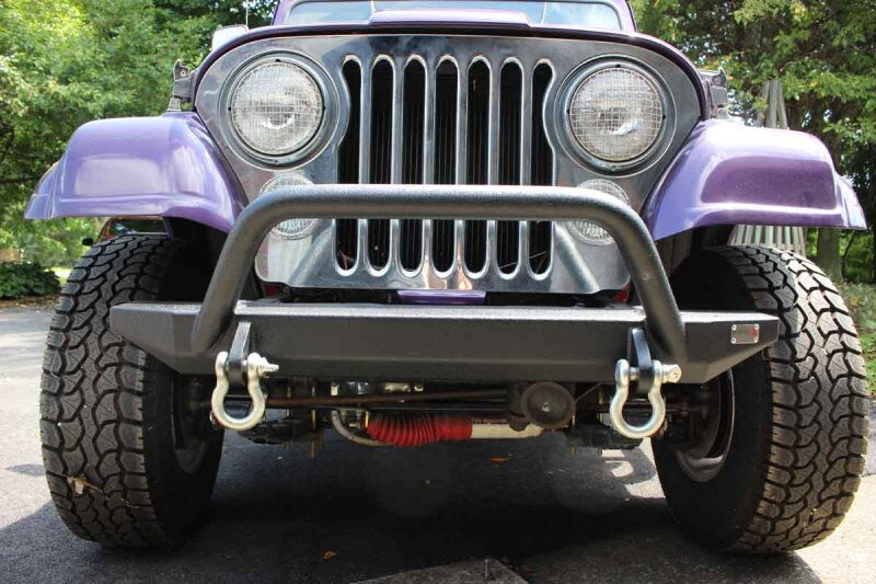 Fishbone Offroad 87-95 Jeep YJ YJ Wrangler Piranha Front Bumper w Tube Guard Bumpers - Steel Fishbone Offroad