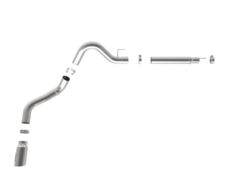 aFe 2021 Ford F-150 V6-3.0L (td) Large Bore 409 SS DPF-Back Exhaust System w/ Polished Tip DPF Back aFe