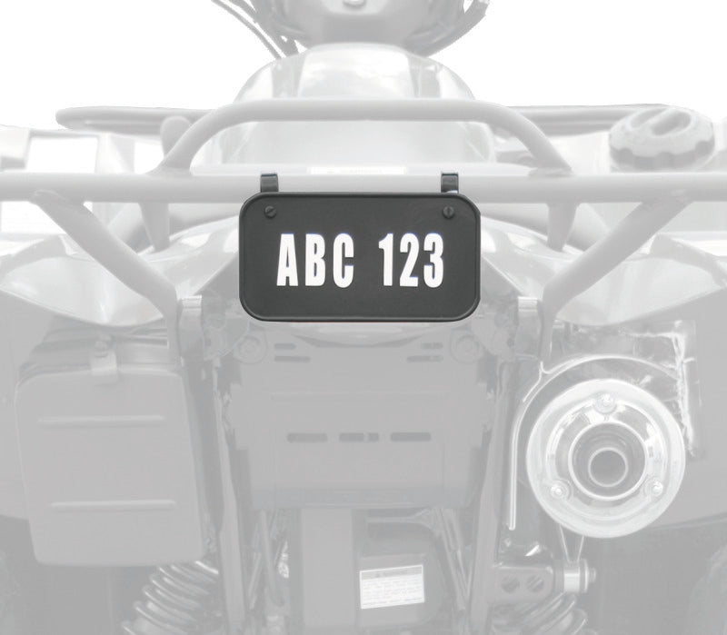 Quadboss ATV License Plate Kit - Black Tuning Licenses QuadBoss