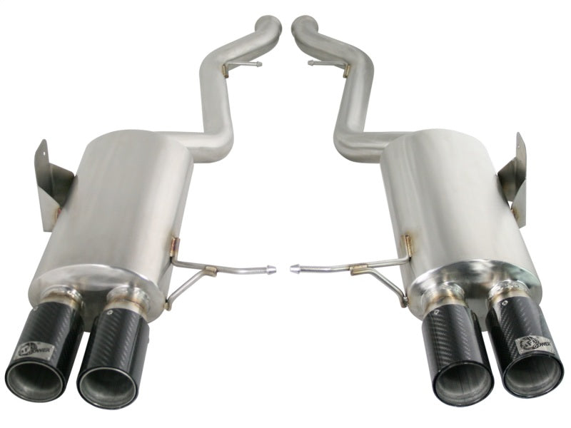 aFe MACHForce XP Exhaust Cat-Back 2.5in Dia Carbon Fiber Tips SS-304 07-13 BMW M3 (E92/93) V8 4.0L Catback aFe