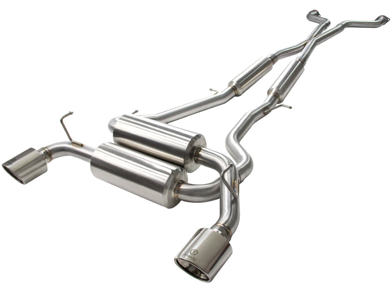 aFe Takeda 2-1/2in 304SS Cat-Back Exhaust Infiniti G37 08-13/Q60 14-15 V6-3.7 w/ Polished Tips Catback aFe