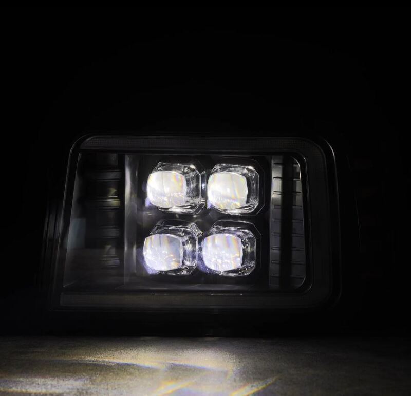 AlphaRex 92-96 Ford F-Series/Bronco NOVA-Series LED Proj Headlight Bk w/Actv Light SeqSig & SBDRL Headlights AlphaRex