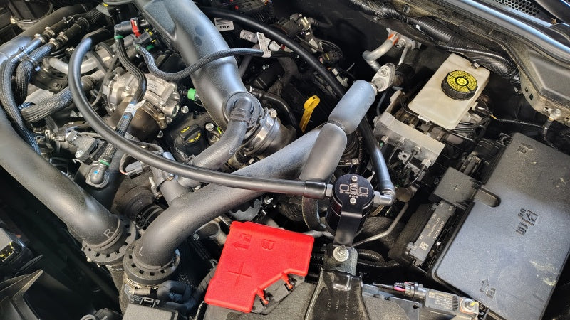 J&L 24-25 Ford Ranger Raptor 3.0L PCV Side Oil Separator - Black Anodized Oil Separators J&L