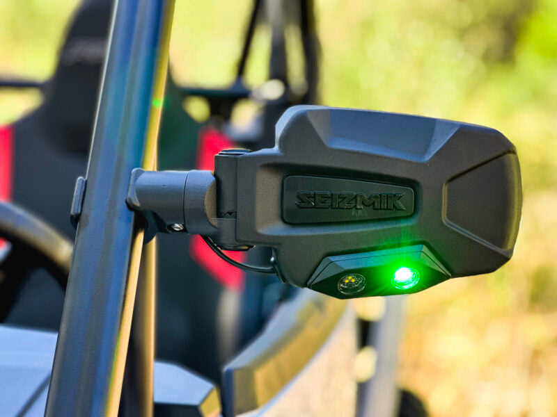 Seizmik 24+ Pol/Cam/Hon/Kaw Pursuit Night Vision LED Sideview Mirror-Adj. 1.75-2 in. ROP Clamp Pair Side Mirrors Seizmik