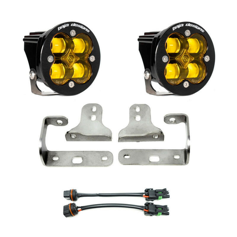 Baja Designs 2018+ Wrangler JL Rubicon Sport Fog Light Pocket Kit - Amber Fog Lights Baja Designs