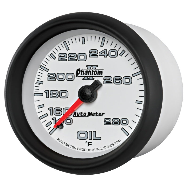 AutoMeter Gauge Oil Temp 2-5/8in. 140-280 Deg. F Mechanical Phantom II Gauges AutoMeter
