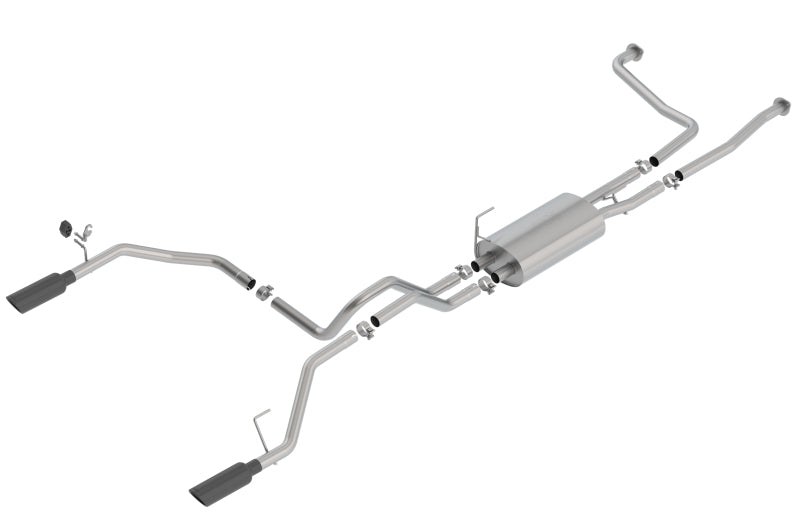 Borla 16-19 Nissan Titan 5.6L V8 2WD/4WD S-Type Catback Exhaust - Black Chrome Tips Catback Borla