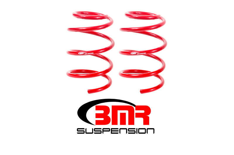 BMR 07-14 Shelby GT500 Front Handling Version Lowering Springs - Red Lowering Springs BMR Suspension