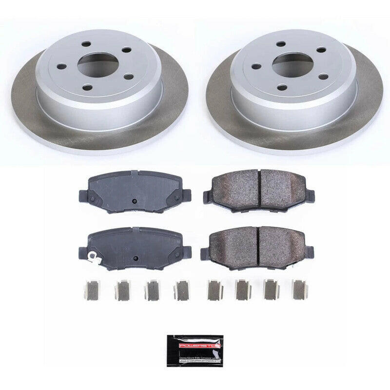 Power Stop 2018 Jeep Wrangler JK Rear Semi-Coated Rotor Kit Brake Kits - Performance Blank PowerStop