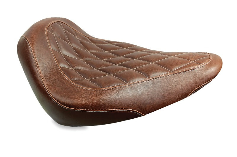 Mustang 00-15 Harley Softail Standard Rear Tire Wide Tripper Solo Seat w/Stitch - Distressed Brown Solo Motorcycle Seats Mustang Motorcycle