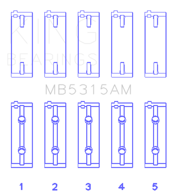 King Engine Bearings Mitsubishi 4G63T/4G64 (Size 0.25) Main Bearing Set Bearings King Engine Bearings