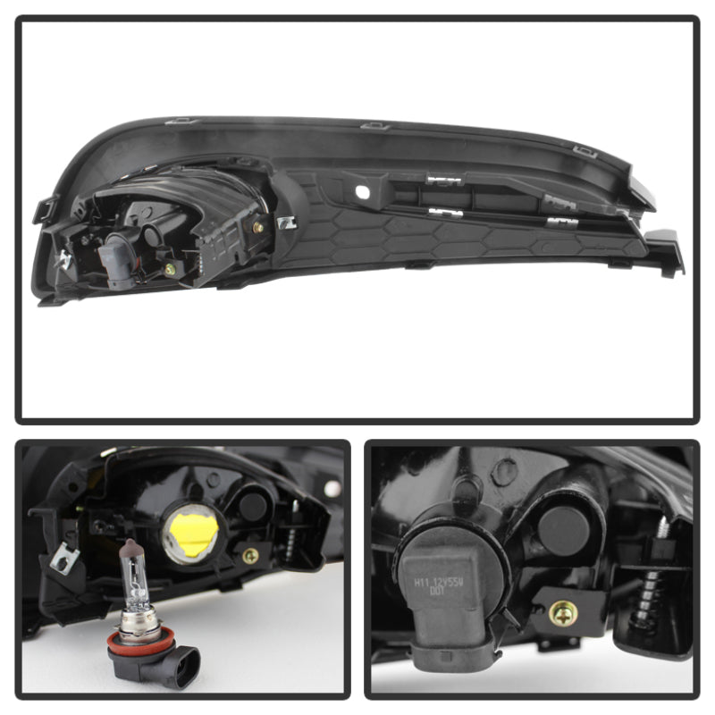 Spyder Honda Civic 2013-2014 4dr OEM Fog Light W/Switch Yellow FL-HC2013-4D-Y Fog Lights SPYDER