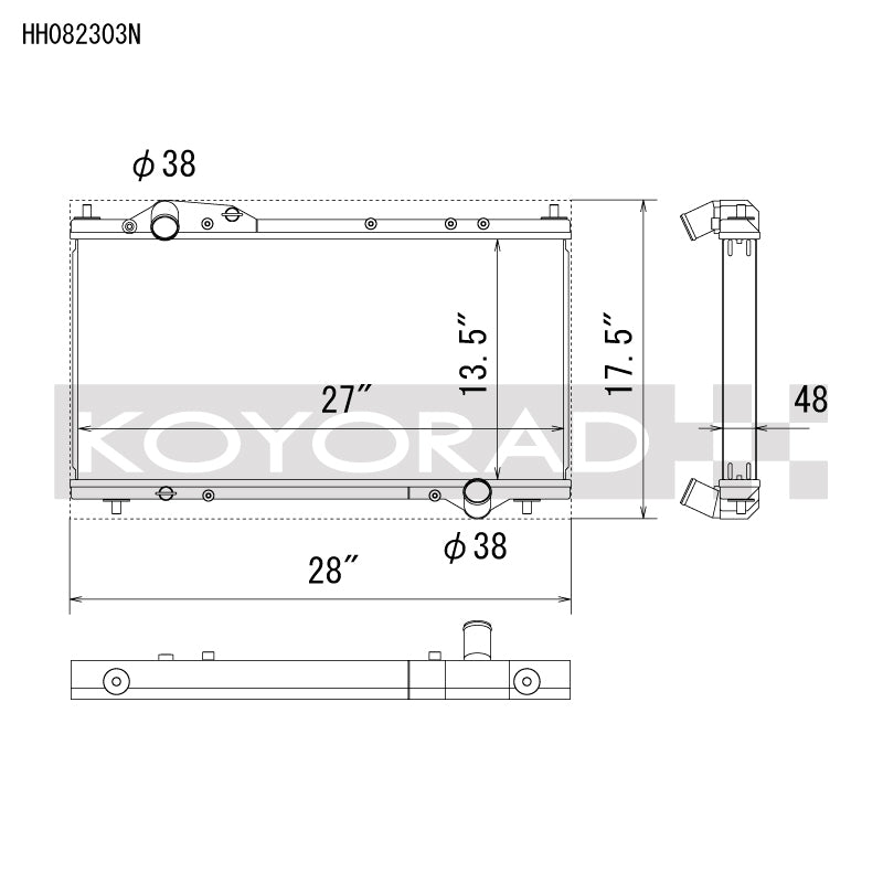 Koyo 91-05 Acura NSX Competition Spec All-Aluminum Radiator Radiators Koyo