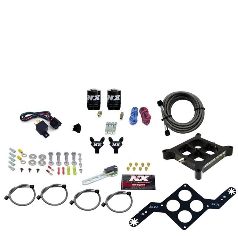 Nitrous Express 4150 Single Entry Billet Crossbar Nitrous Plate Kit (50-300HP) w/o Bottle Nitrous Systems Nitrous Express