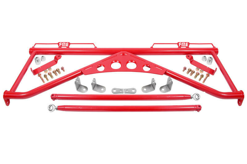 BMR 15-20 Ford Mustang Harness Bar - Red Harness Bars BMR Suspension