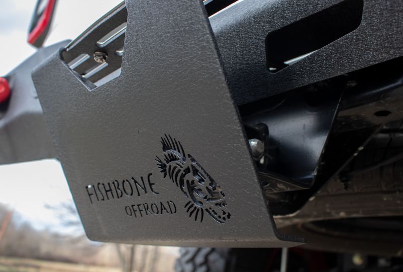 Fishbone Offroad 2In Receiver Hitch Mounted Step - Black Powdercoat Steel Hitch Accessories Fishbone Offroad