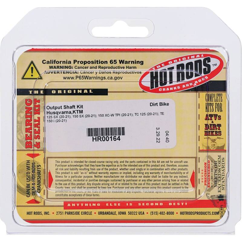 Hot Rods 20-1 125 SX/20-21 150 SX/20-21 150 XC-W TPI Output Shaft Kit Crankshafts Hot Rods