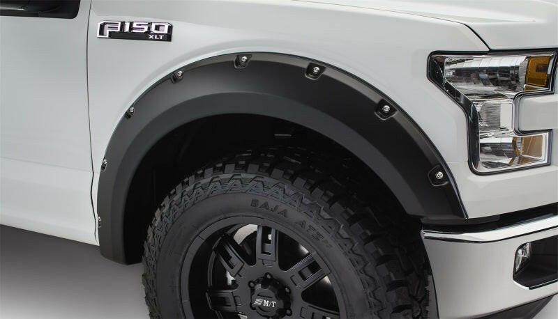 Bushwacker 15-17 Ford F-150 Pocket Style Flares 2pc Not Compatible w/ Technology Package 68T - Black Fender Flares Bushwacker