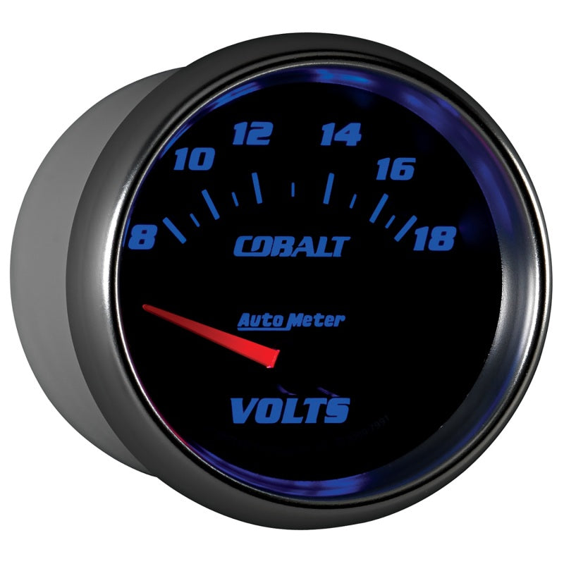 AutoMeter Gauge Voltmeter 2-5/8in. 18V Electric Cobalt Gauges AutoMeter