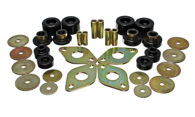 Energy Suspension 01-04 Toyota Pickup 2WD/4WD (Exc T-100/Tundra) Black Body Cab Mount Set Bushing Kits Energy Suspension