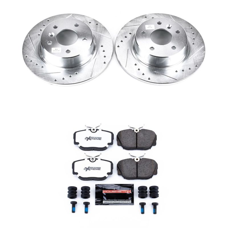 Power Stop 99-04 Land Rover Discovery Rear Z26 Street Warrior Brake Kit w/Calipers Brake Kits - Performance D&S PowerStop