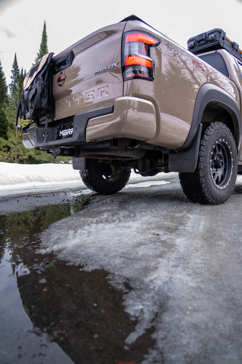 MBRP 22-23 Nissan Frontier 3.8L 3in Tip 3in Cat Back Turndown Exit Street Profile - Aluminized Steel Catback MBRP