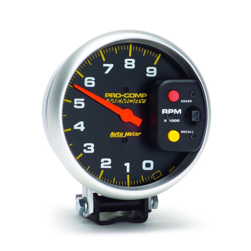 Autometer Pro-Comp 5in / 0-9K RPM / Pedestal w/Peak Memory Tachometer Gauges AutoMeter