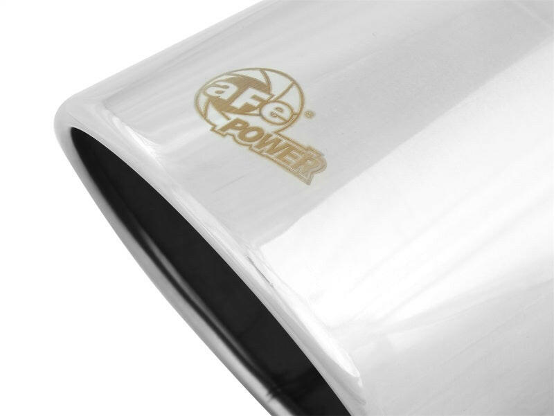 aFe Diesel Exhaust Tip Bolt On Polished 4in Inlet x 6in Outlet x 12in Length Catback aFe
