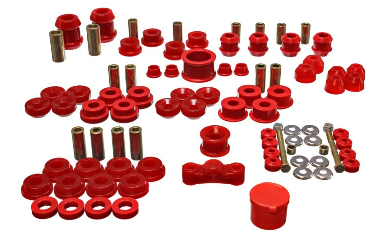 Energy Suspension 94-01 Acura Integra (except Type R) Red Hyper-Flex Master Bushing Set Bushing Kits Energy Suspension