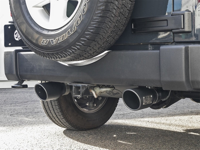 aFe Rebel Series 2.5in 409 SS Axle-Back Exhaust w/ Black Tips 2007+ Jeep Wrangler (JK) V6 3.6L/3.8L Axle Back aFe