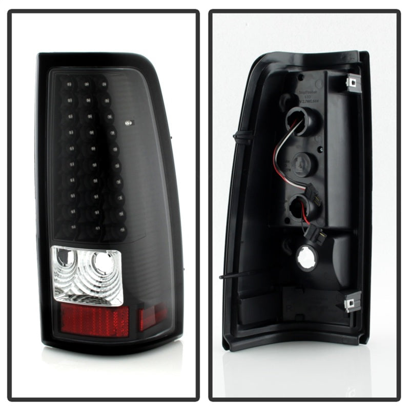xTune Chevy Silverado 1500/2500/3500 99-02 LED Tail Lights Black ALT-ON-CS99-LED-BK Tail Lights SPYDER