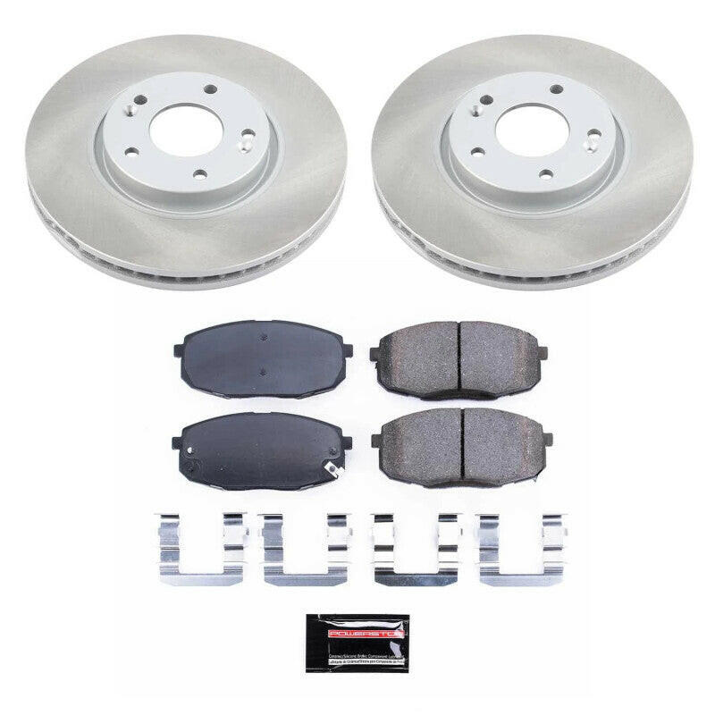 Power Stop 10-13 Kia Forte Koup Front Semi-Coated Rotor Kit Brake Kits - Performance Blank PowerStop