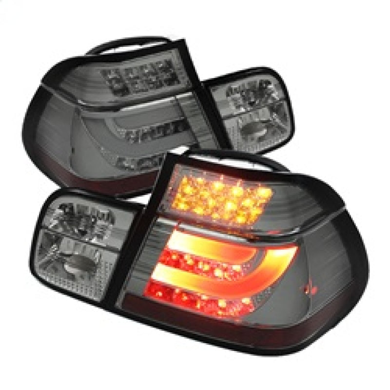 Spyder BMW E46 3-Series 99-01 4Dr Light Bar Style LED Tail Lights Smoke ALT-YD-BE4699-4D-LBLED-SM Tail Lights SPYDER