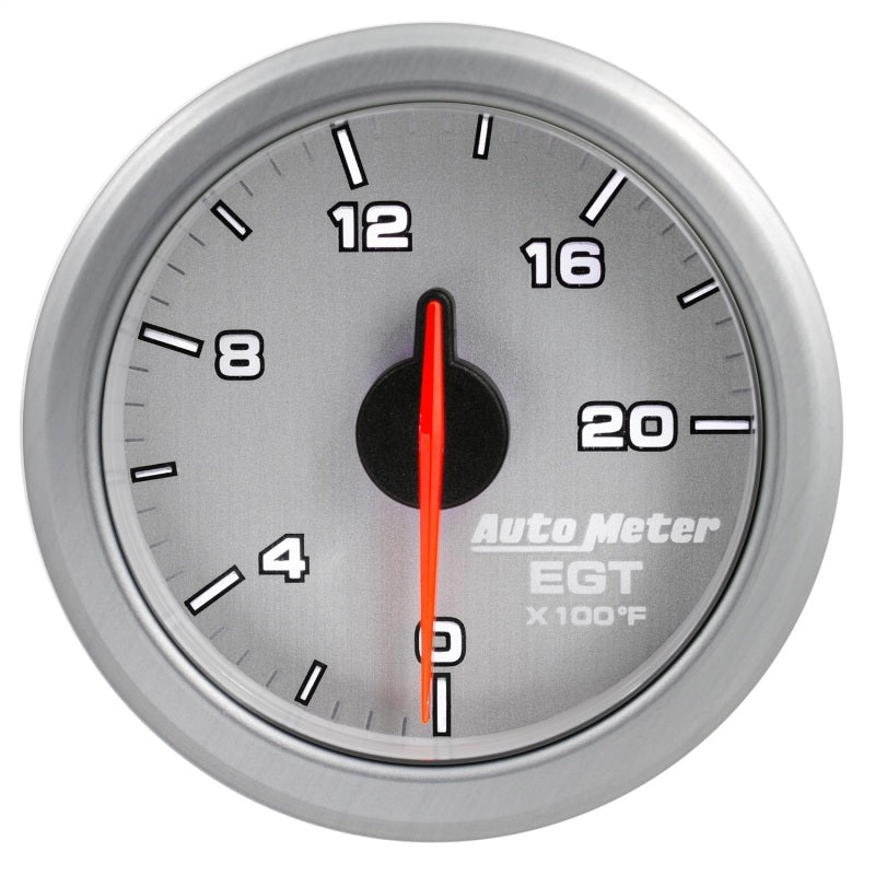 Autometer Airdrive 2-1/16in EGT Gauge 0-2000 Degrees F - Silver Gauges AutoMeter