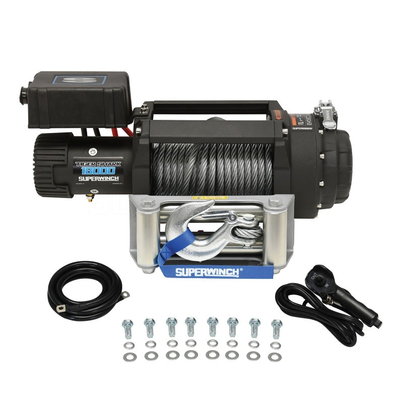 Superwinch 18000 LBS 12V DC Wire Rope Tiger Shark Winch Winches Superwinch