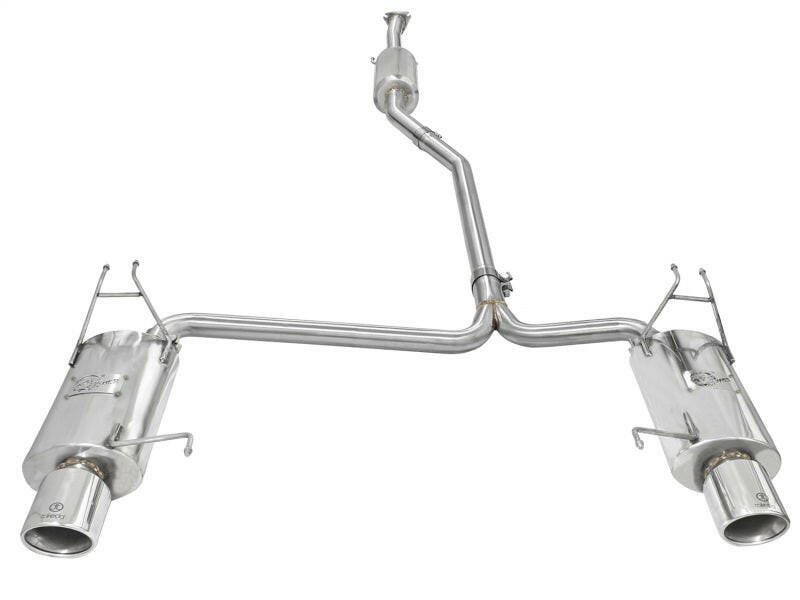 aFe Takeda Exhaust 2.25in to 2in Dia 304SS Cat-Back w/Polished Tips 08-12 Honda Accord Coupe V6 3.5L Catback aFe