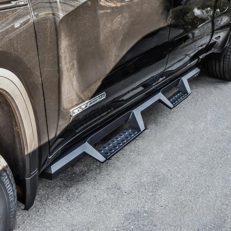 Westin 19-20 Chevrolet Silverado / GMC Sierra 1500 Double Cab HDX Drop Nerf Step Bars - Textured Blk Nerf Bars Westin