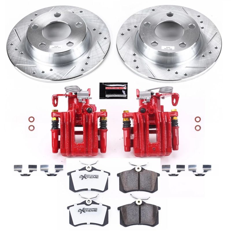 Power Stop 98-04 Audi A6 Quattro Rear Z26 Street Warrior Brake Kit w/Calipers Brake Kits - Performance D&S PowerStop