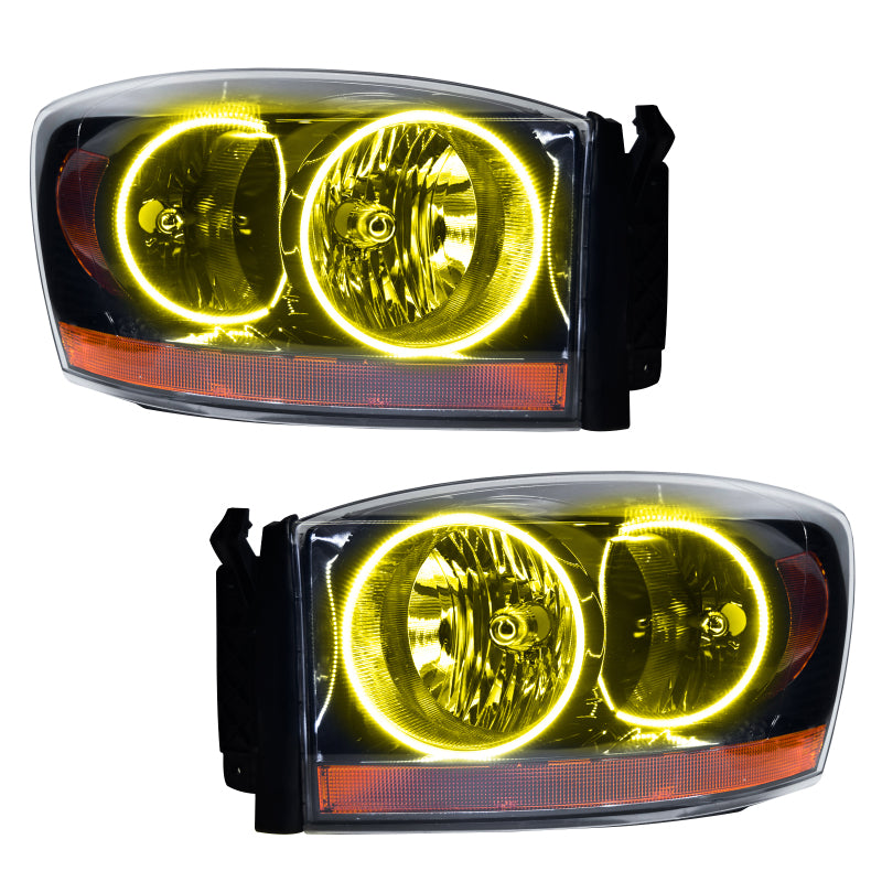 Oracle 06 Dodge Ram SMD HL - Black - ColorSHIFT w/ BC1 Controller Headlights ORACLE Lighting