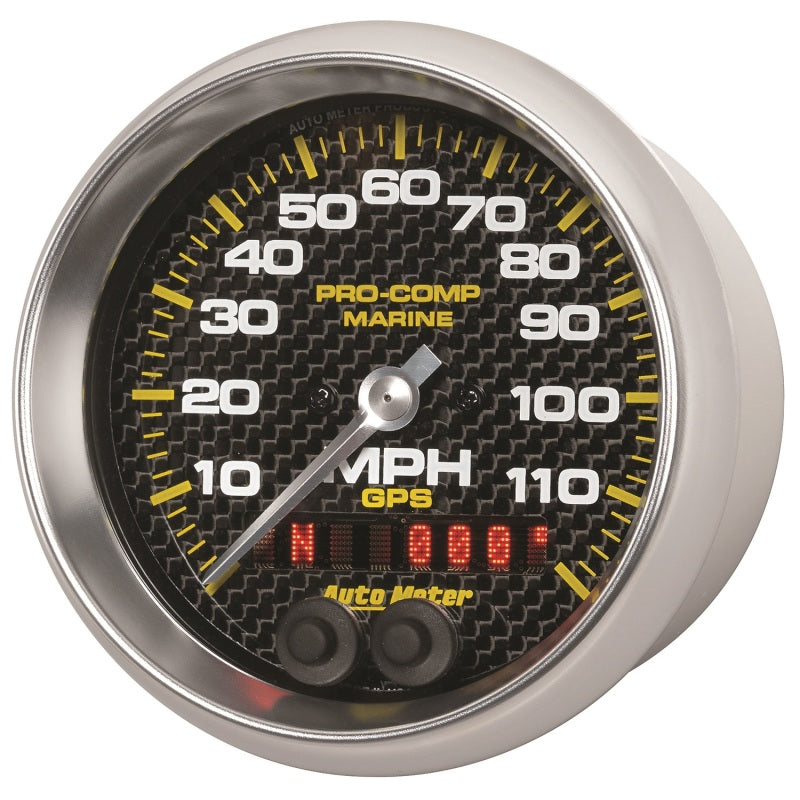 Autometer Marine Carbon Fiber Ultra-Lite 3-3/8in 120MPH GPS Speedometer Gauge Gauges AutoMeter