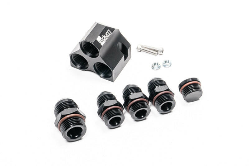 Radium Engineering Distribution Block 12-10-10-10 With Fittings Fittings Radium Engineering