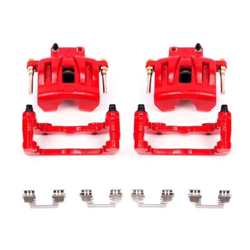 Power Stop 05-11 Chrysler 300 Front Red Calipers w/Brackets - Pair Brake Calipers - Perf PowerStop