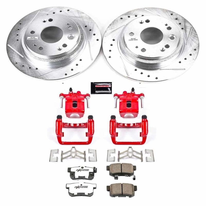 Power Stop 02-04 Acura RL Rear Z26 Street Warrior Brake Kit w/Calipers Brake Kits - Performance D&S PowerStop