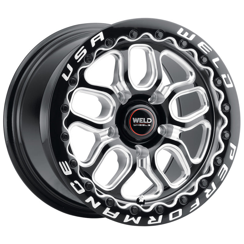 Weld Racing 15x10 Laguna Bead Lock 5x120 ET46 BS7.25 Gloss BLK MIL DIA 78.1 Wheels - Cast Weld